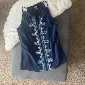 Drawstring Tank, Aztec Design